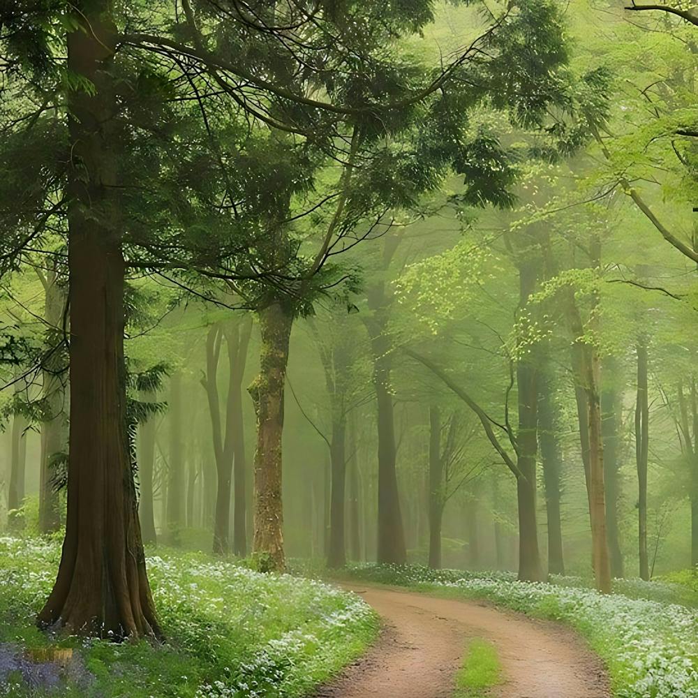 Bluebells In The Mist