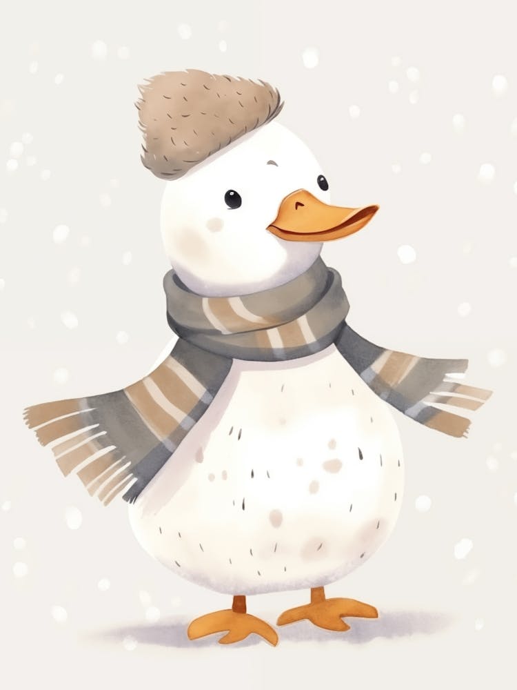 Canard dans la Crèche d'Hiver