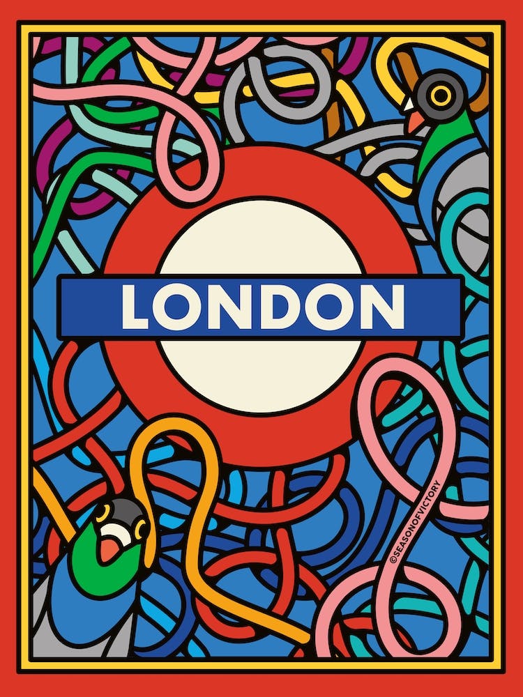 London Pigeons Underground Tube Lines