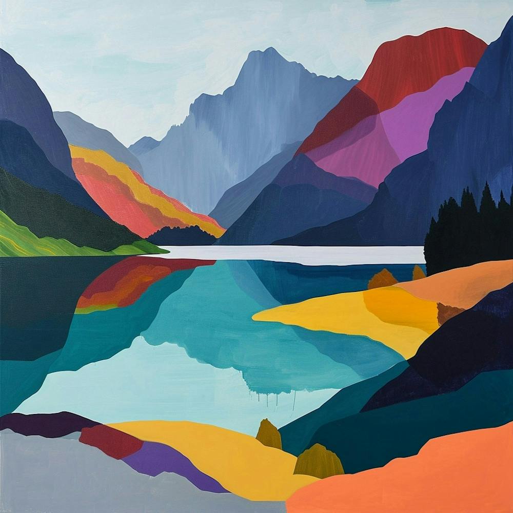 Colourful Abstract Fiordland National Park New Zealand 1