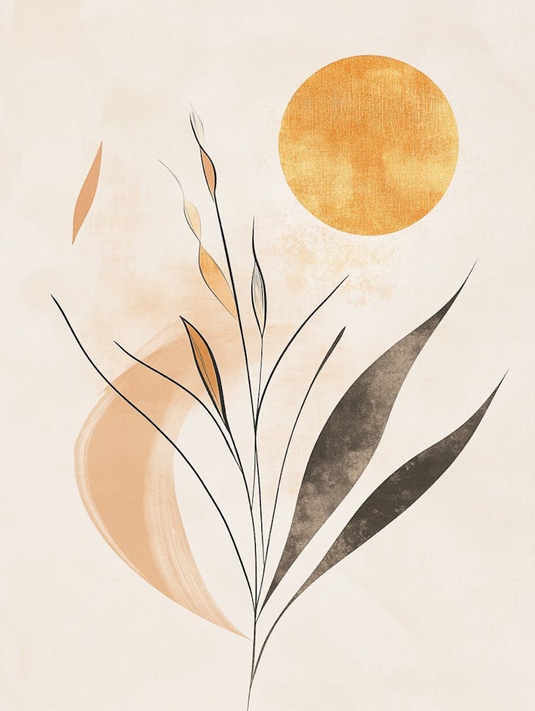 Sun And Grass Canvas Print