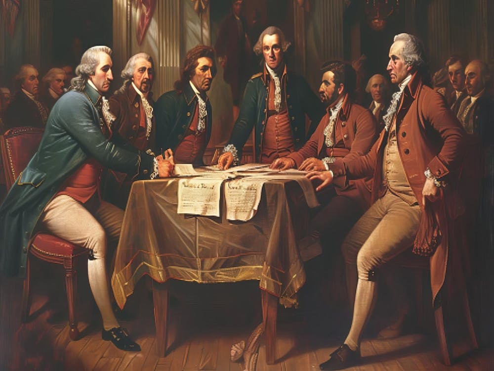 Declaration Of Independence Painting, American History, Home Decor, Wall Art, Founding Fathers, Patriotic Gift, Canvas Art, American History