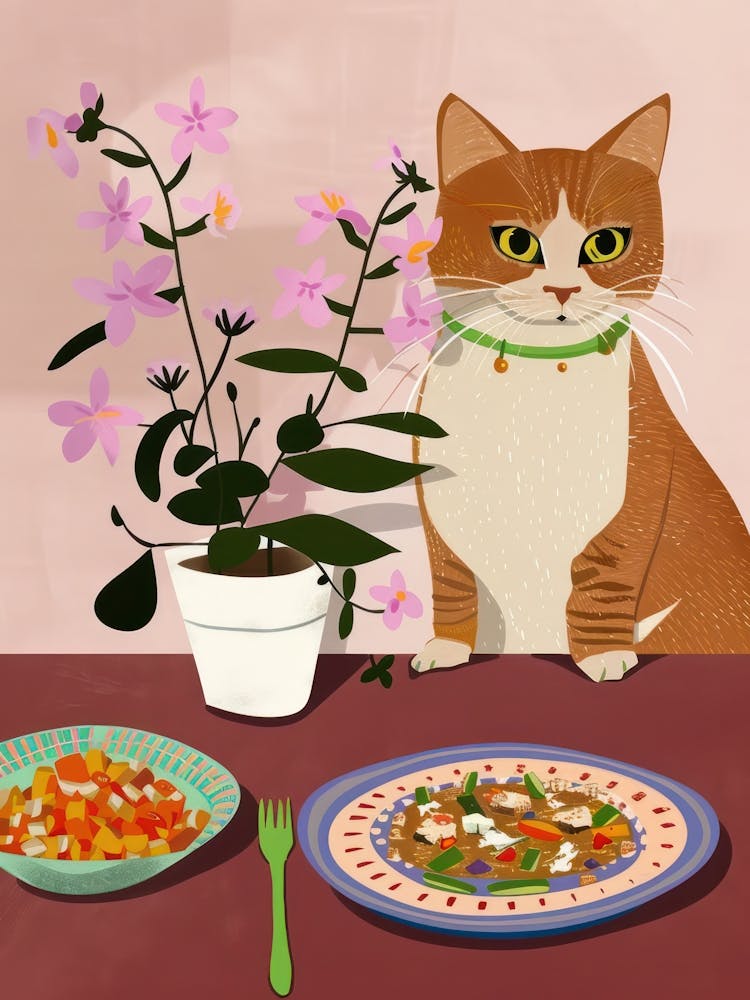 Cat And Mexican Food 3