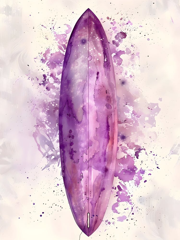 Purple Surfboard Canvas Print