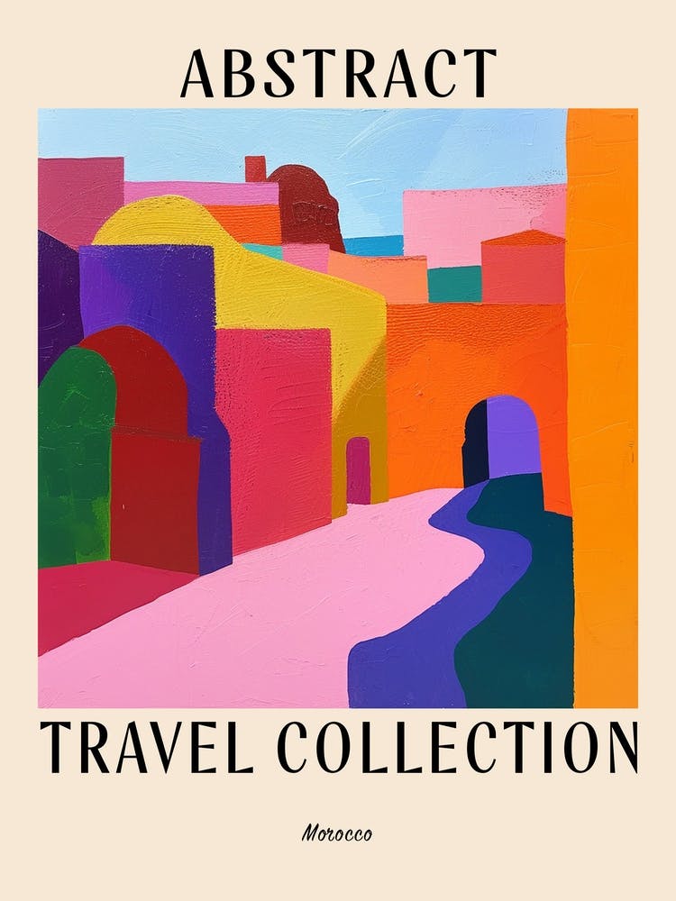 Abstract Travel Collection Poster Morocco 2