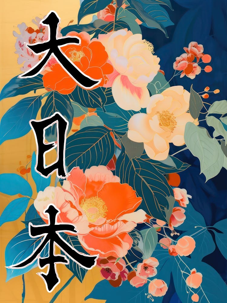 Hokusai  Great Japan Poster Japanese Flowers 18