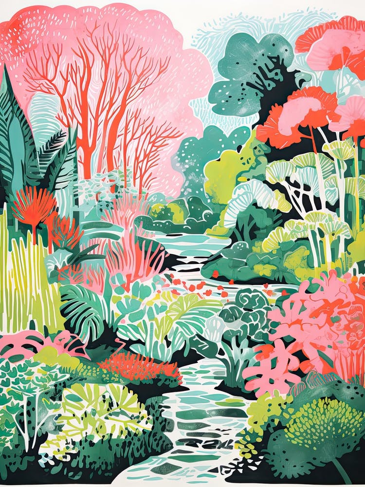 Vandusen Botanical Gardens Abstract Riso Style 3