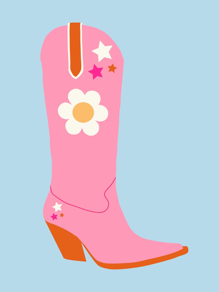 Cowboy Boot | 02 - Pink And Blue