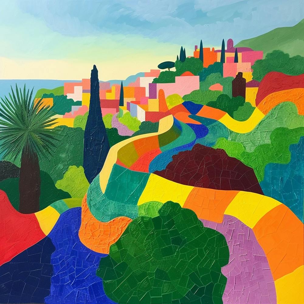Parc Guell Barcelona Espagne - Collection de Parc Abstraite