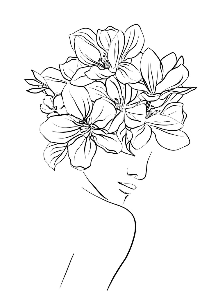 Woman with flowers in her hair (Venus I)