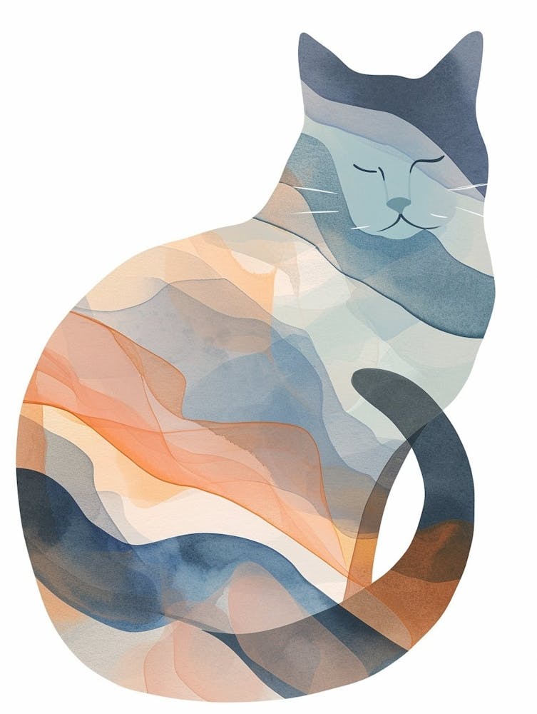 Tiffany Cat Clipart Illustration 4