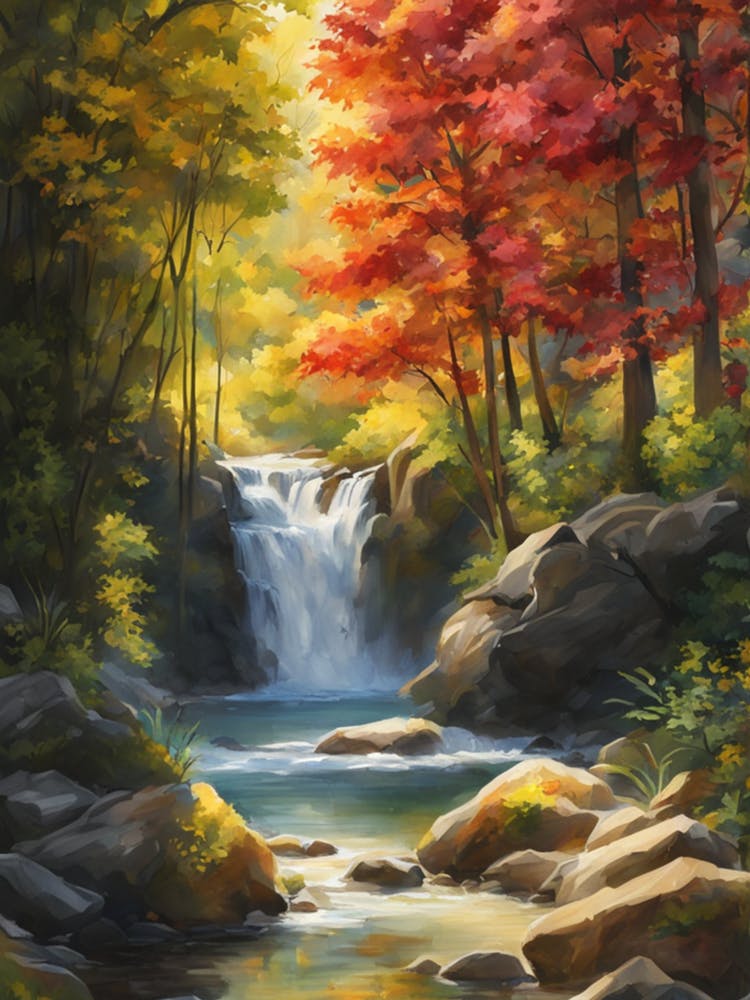 Waterfall In The Forest 2