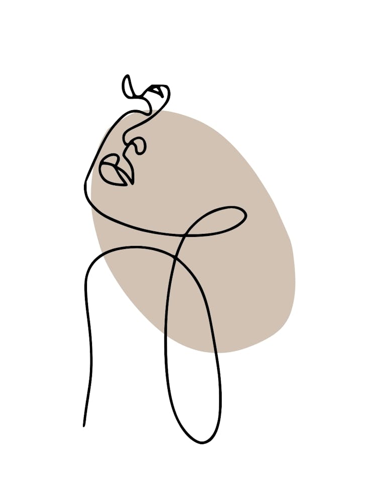 Abstract Boho Line Art print