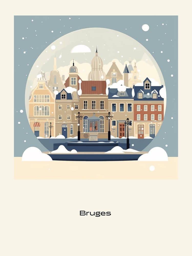 Bruges Belgium 1 Snowglobe Poster