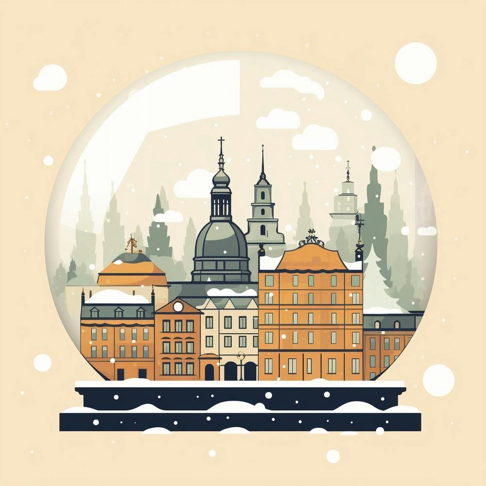 Krakow Poland 2 Snowglobe
