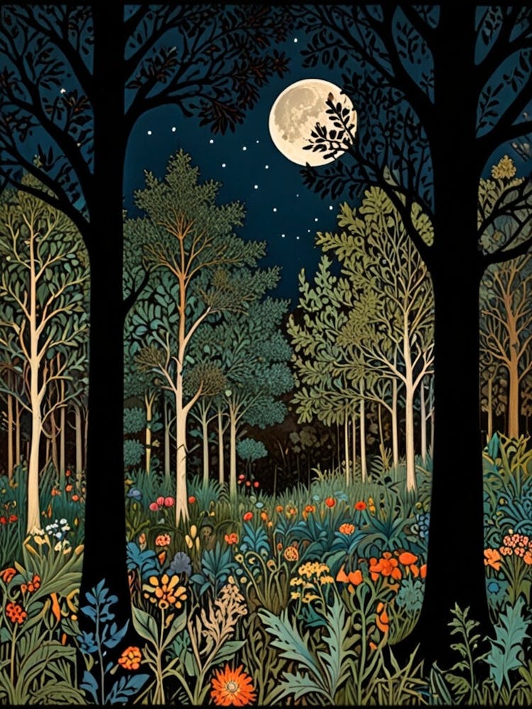 William Morris Night In The Forest 45