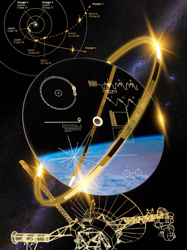 NASA Voyager 1 Golden Record — Space poster, science print 2
