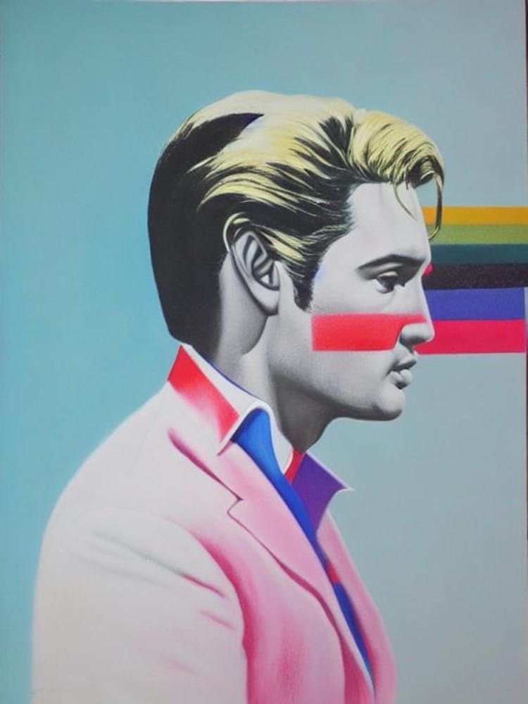 Elvis Presley Colourful Illustration
