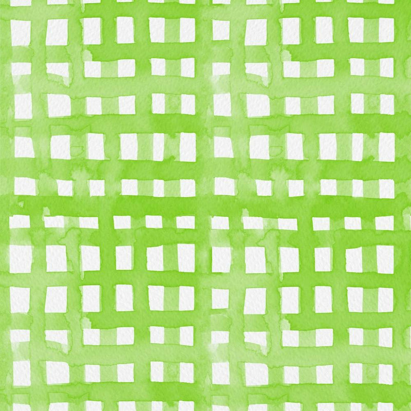 Watercolor Spring Green Grid