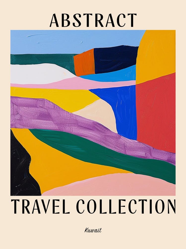 Abstract Travel Collection Poster Kuwait 2