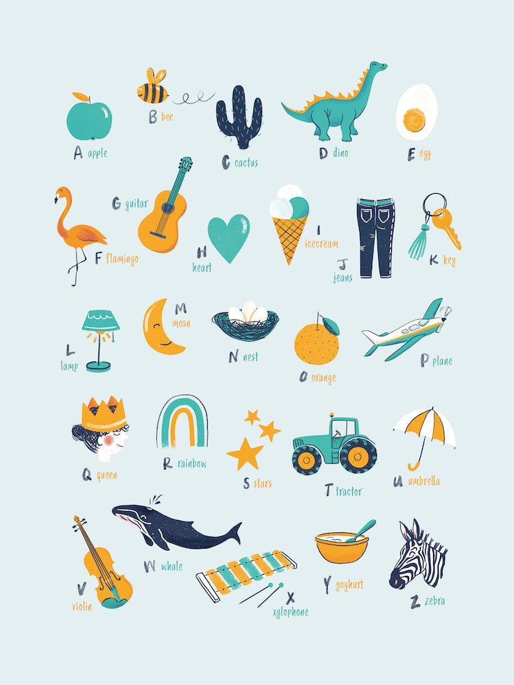 Alphabet Poster Cool Boys