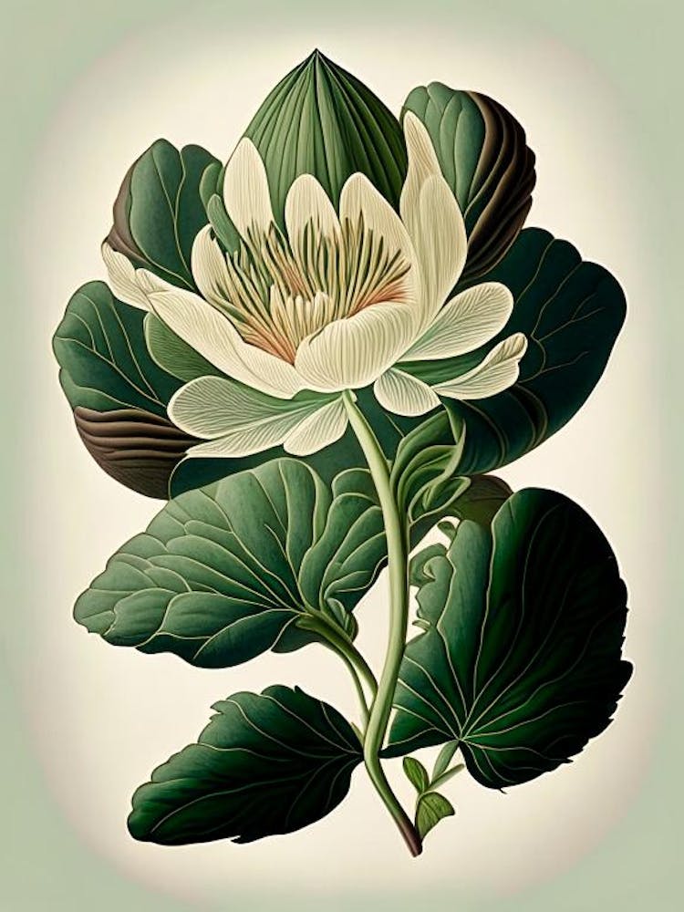 Bloodroot Wildflower Vintage Botanical 1