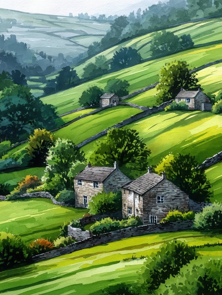 Aihrgdesign Isolated Watercolor Painting Of Countryside Lands 618b9fa9 7c9c 40a0 Ae44 D02c1cc2a46c 2