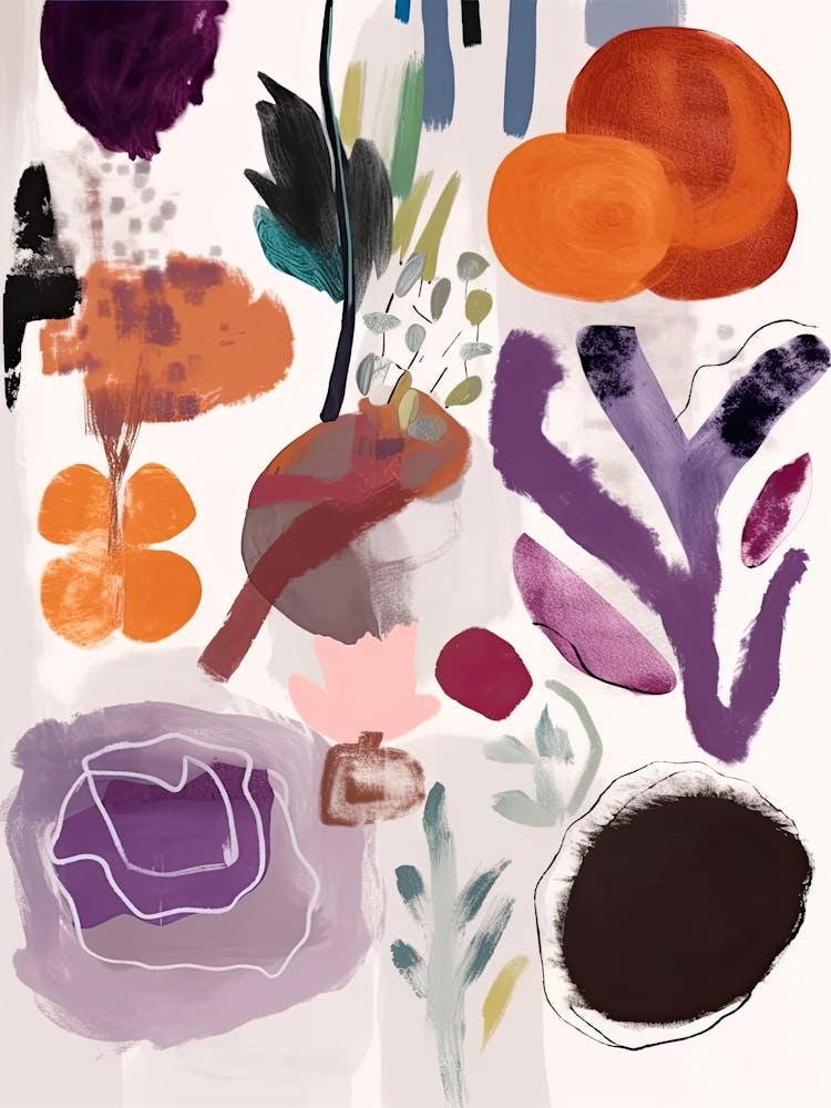 Colourful Eggplant Illustration 3