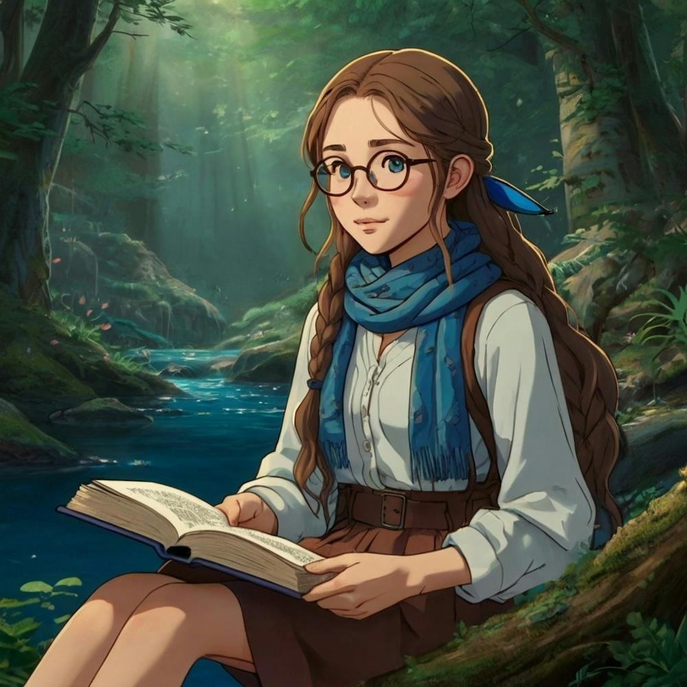 Girl Reading A Book 1