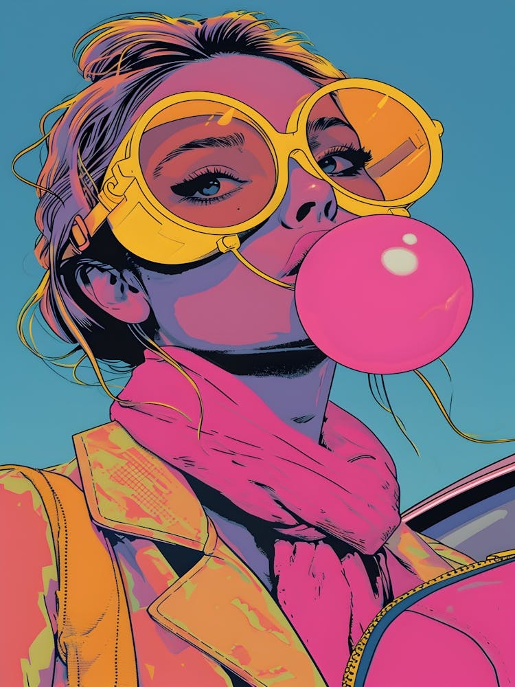 Girl Blowing Bubbles