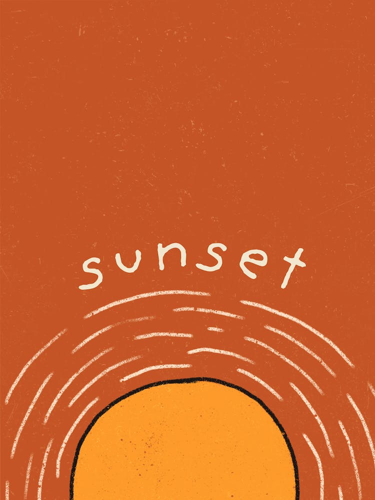 Sunset On An Orange Sky