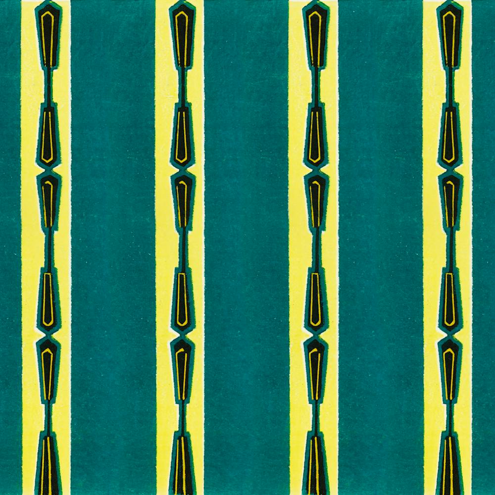 Vintage Ukiyo-e Woodblock Print Of Japanese Textile, Shima Shima, Furuya Korin (51)