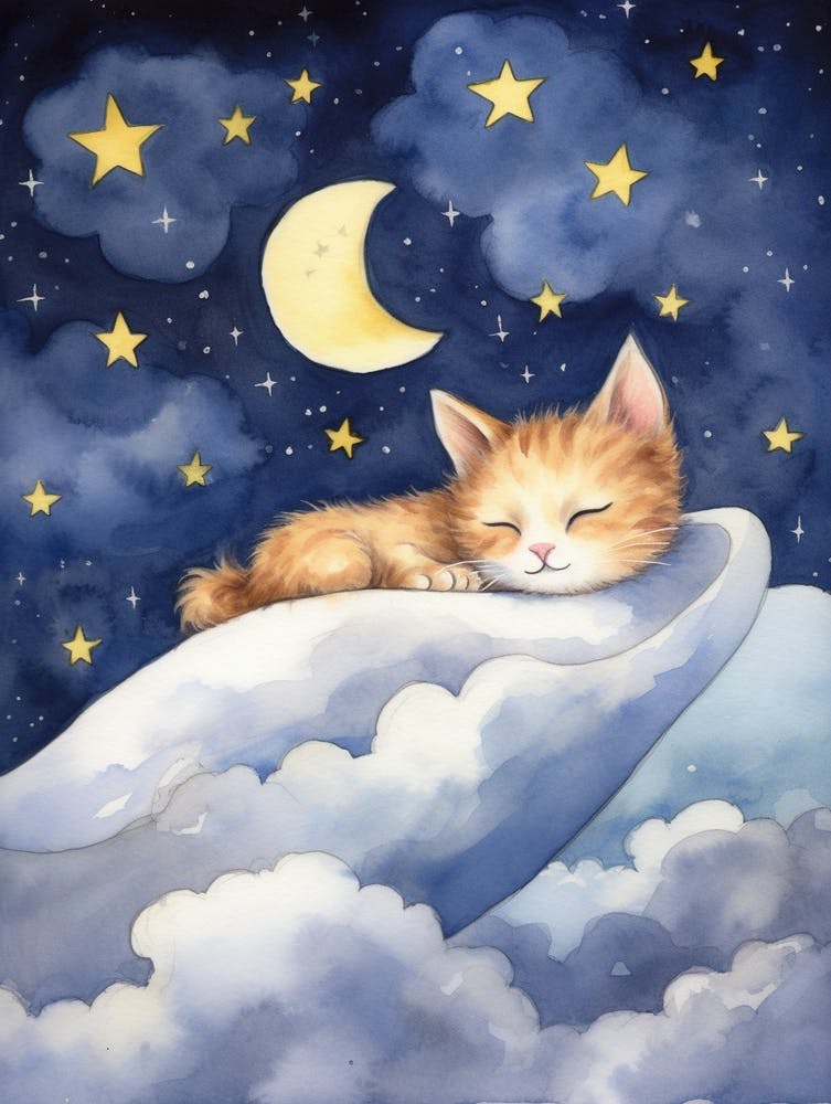 Baby Kitten 11 Sleeping In The Clouds