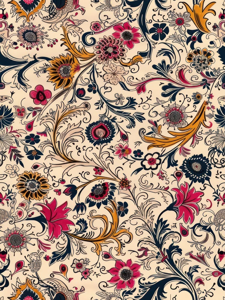 Radiant Petals London Fabrics Floral Pattern 6