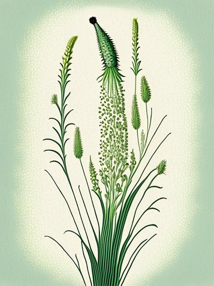 Horsetail Wildflower Vintage Botanical