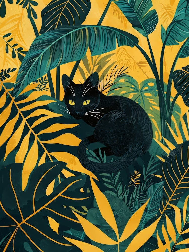 Black Cat In The Jungle 3
