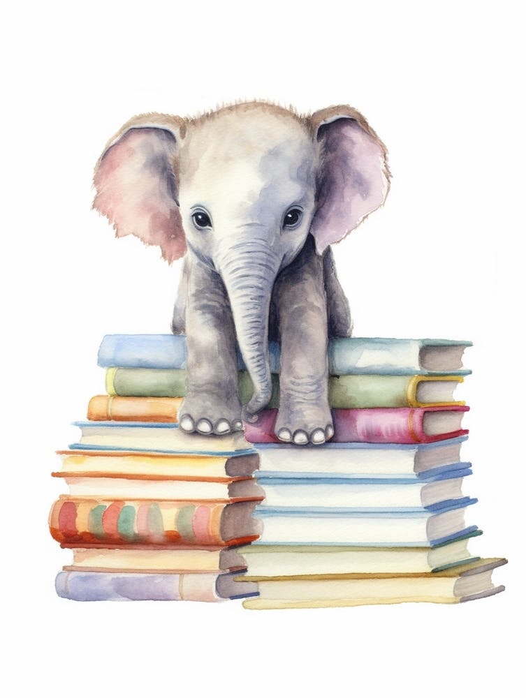 Baby-Tier Aquarell Elefant 4