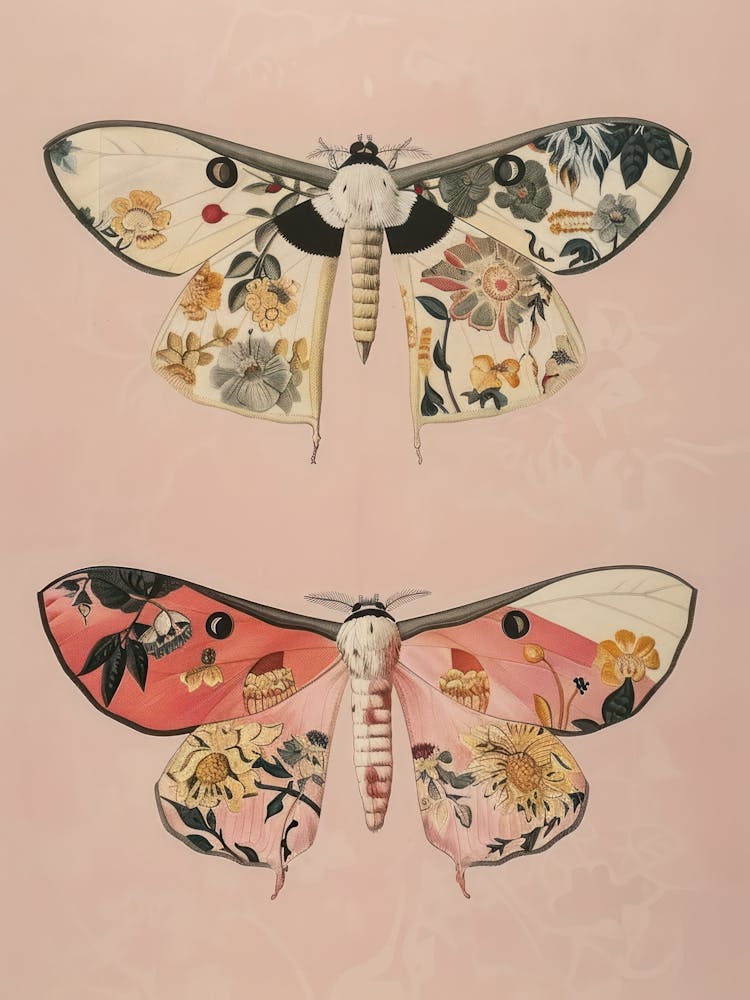 Luminous Butterflies William Morris Style 2