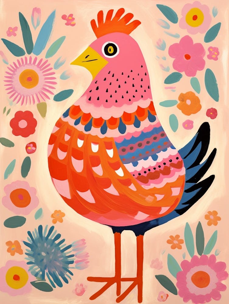 Pink Scandi Chicken 3