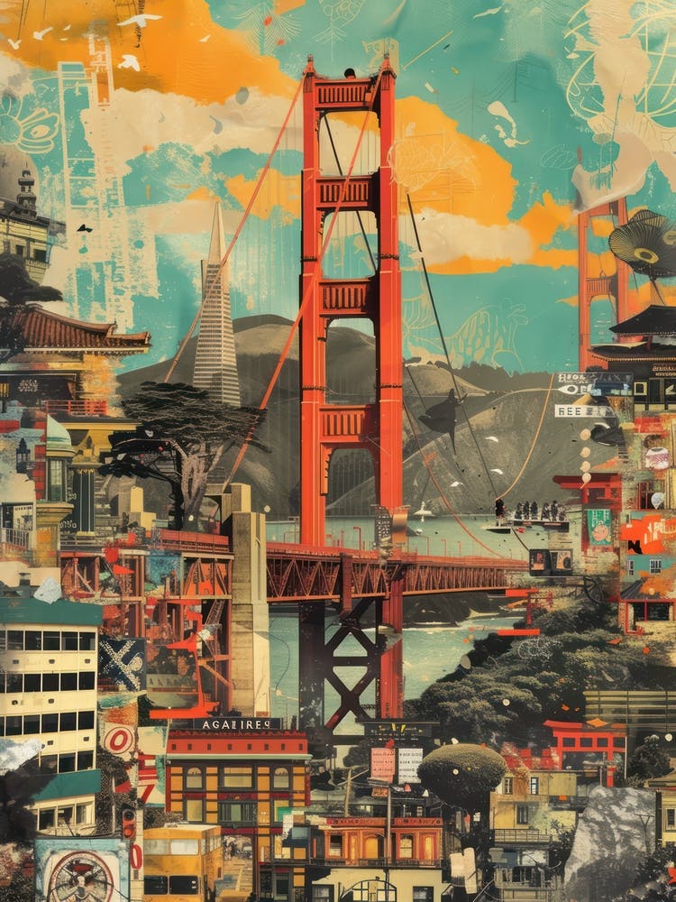 San Francisco   Retro Collage Style 2