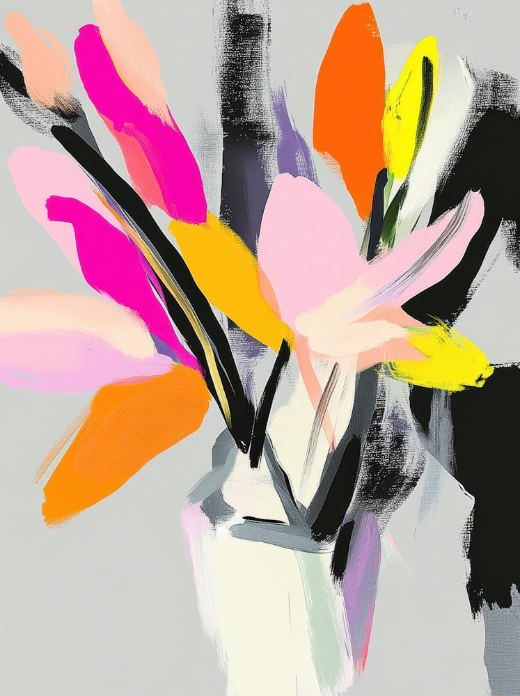 Abstract Flowers In A Vase 9