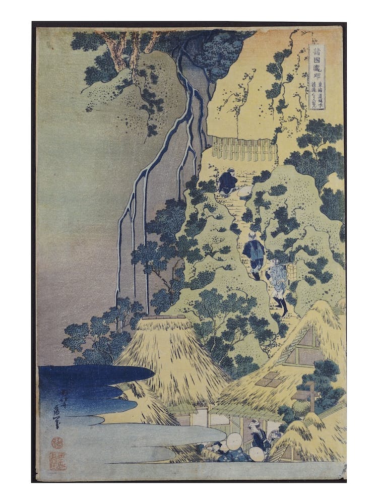 Travellers Climbing Up A Steep Hill 