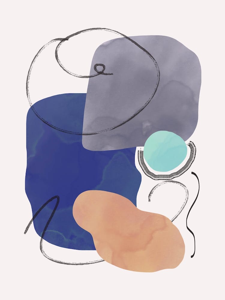 Formes organiques aquarelle 5