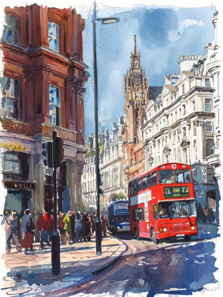 Westminster London Borough   Street Watercolour 4