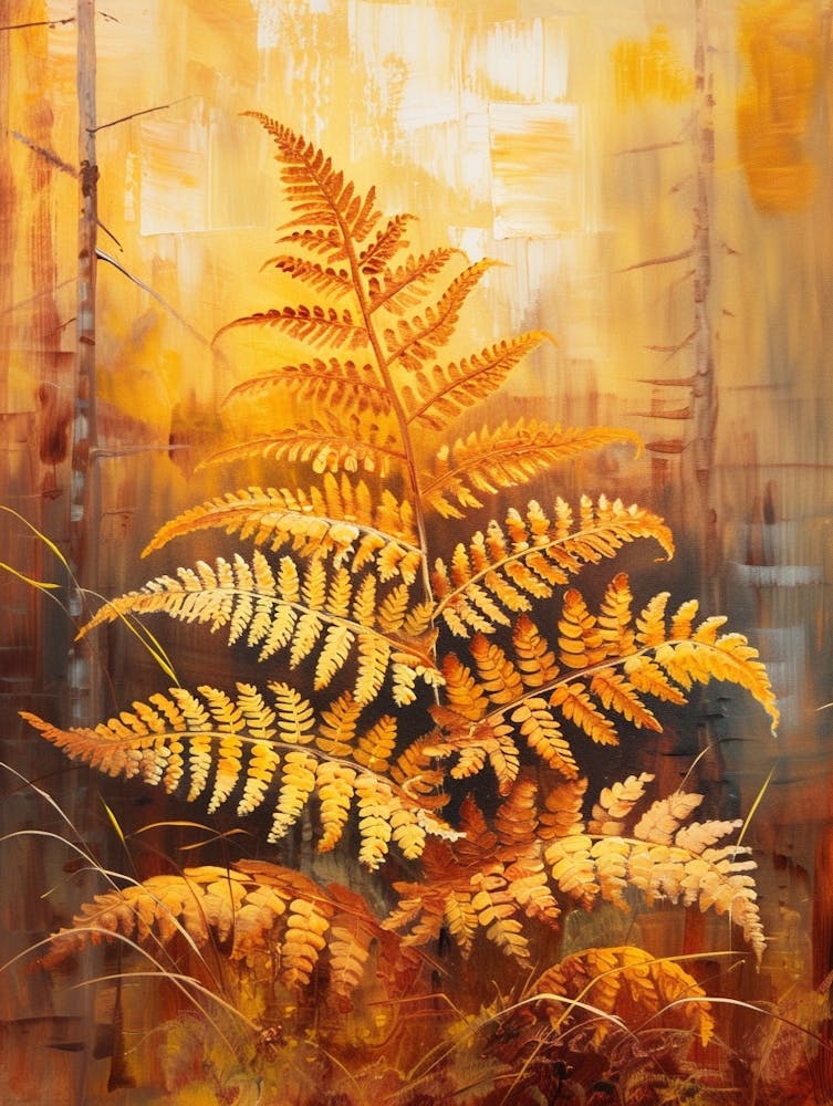 Autumn Fern Painting 4