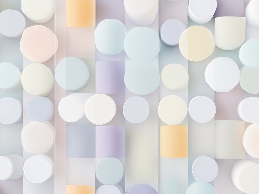 Abstract Pastel Colored Pills