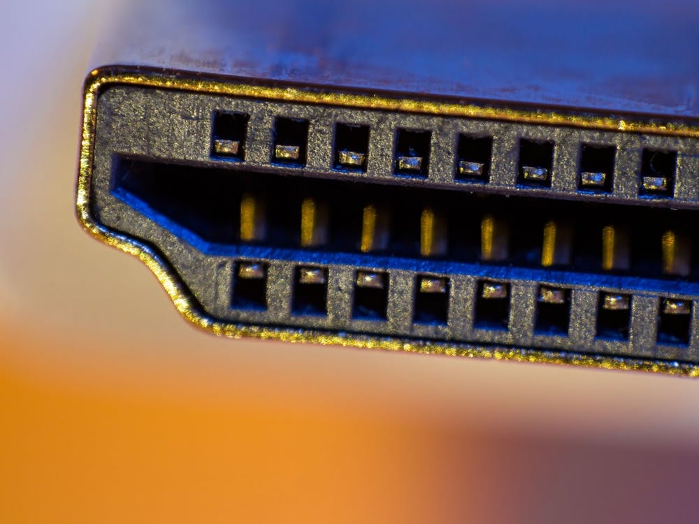 Macro Closeup Of Hdmi Cable Connector 01