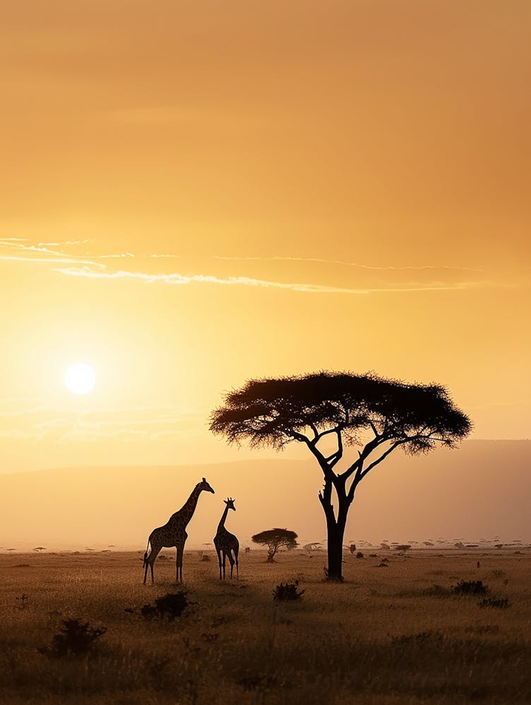 Giraffen in der Savanne 1