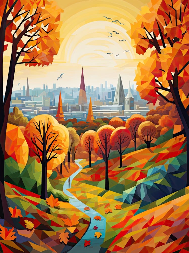 London View   Geometric Vector Illustration 5