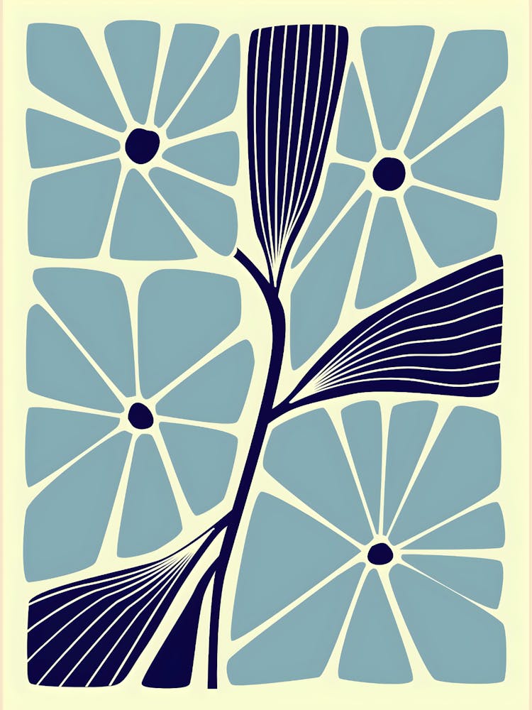 Blue And White Flower